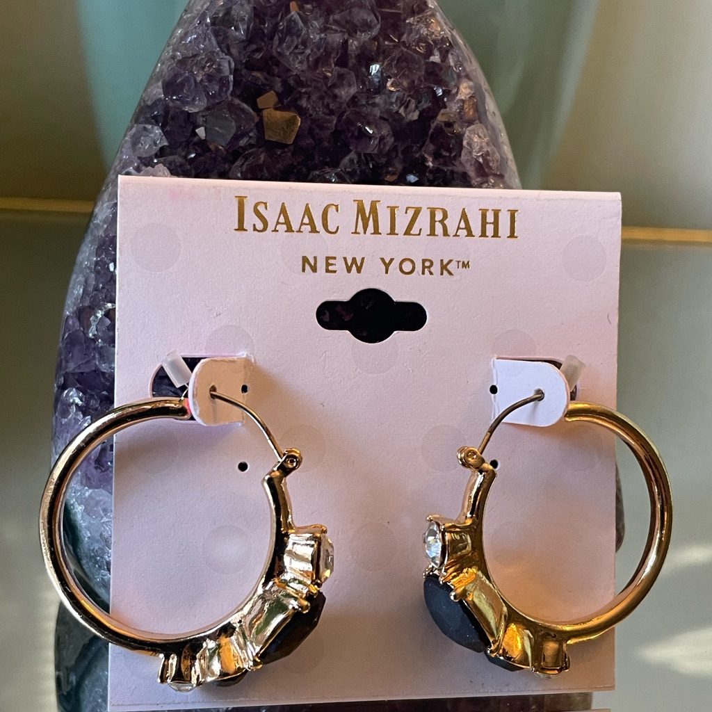 Isaac Mizrahi Gold And Silver Hoop Earrings